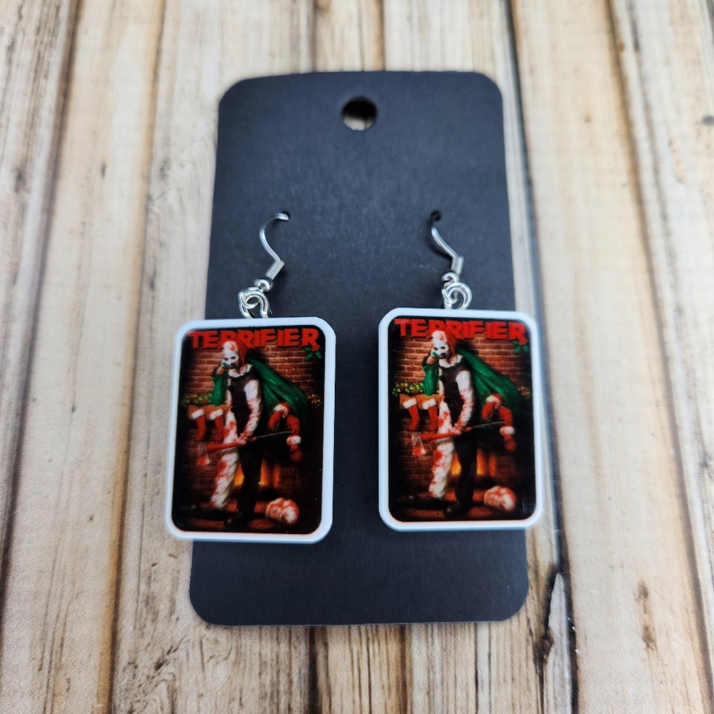 Art The Clown Terrifier Hypoallergenic Christmas Dangle Earrings‎